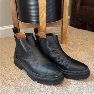 Madewell Black Leather Ankle Boots